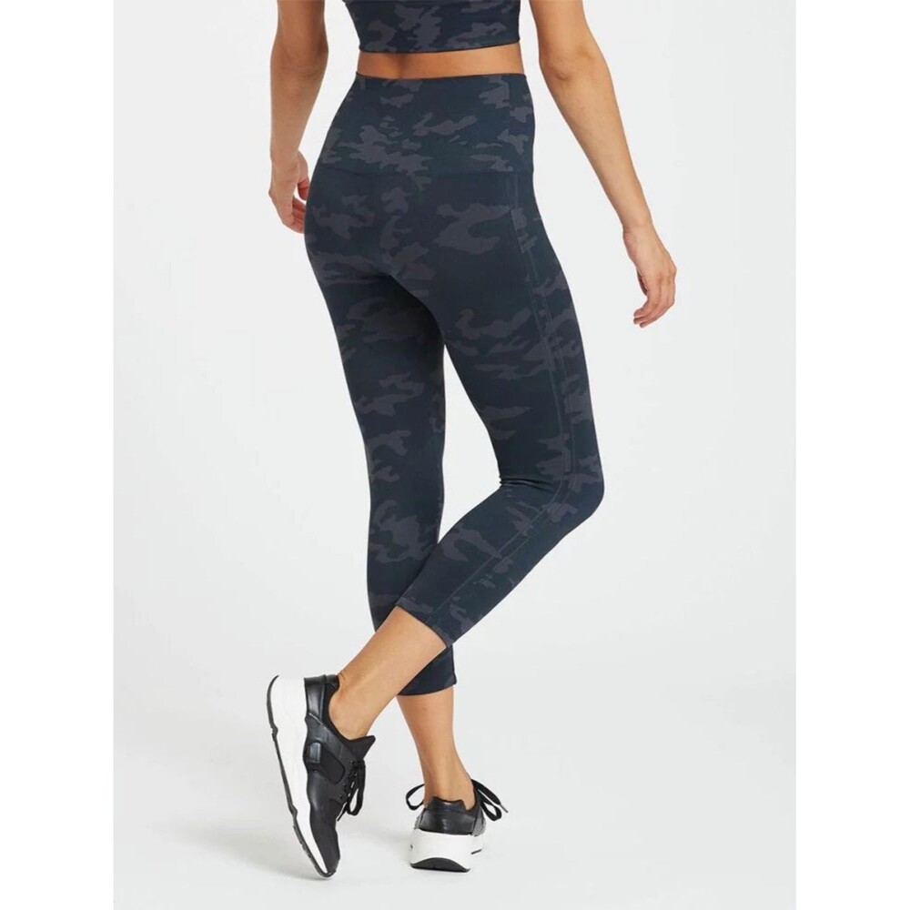 SPANX High Rise Cropped Camo Tights Leggings Size S - Picture 3 of 8